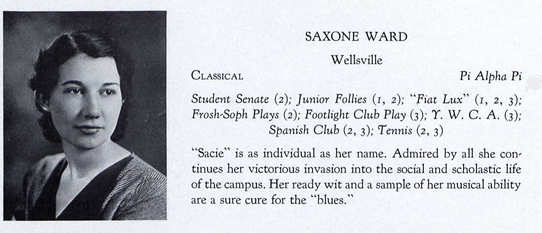 saxone ward 1930