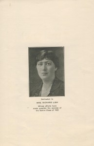 June 1922 dedication